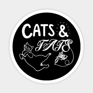 Cats And Ats Funny Cat , Cool Cat , Attoo Lover Magnet